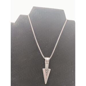 Viking Necklace Nordic Compass Celtic Pendant Nordic Amulet Silvertone 22" Chain